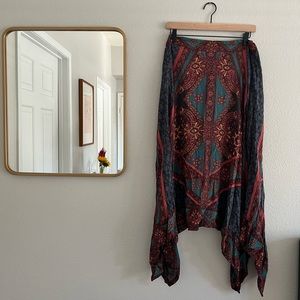 Free people, scarf bohemian skirt